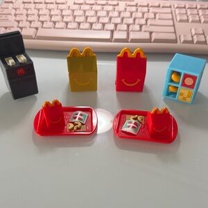 McDonald's Playset with Red, Yellow, Black, and Blue Toys